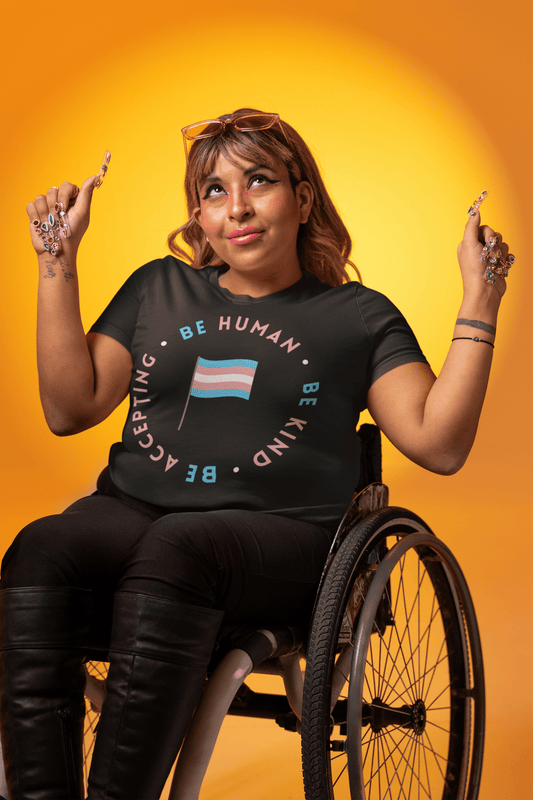 Be Human, Be Kind, Be Accepting Flag Women's Relaxed T-Shirt - Belong + Thrive