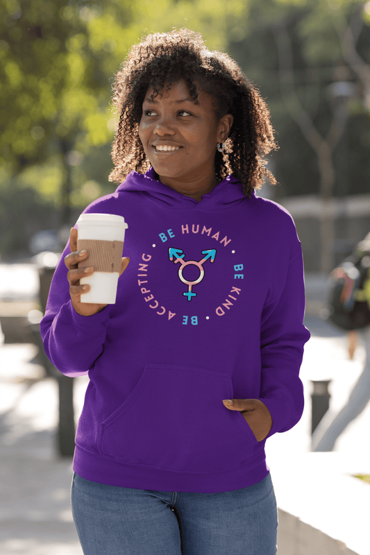 Be Human, Be Kind, Be Accepting Gender Neutral Hoodie - Belong + Thrive