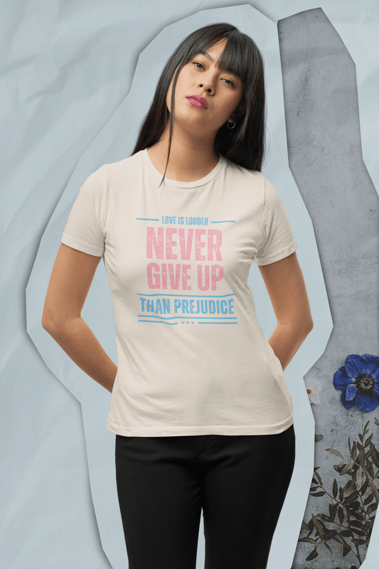 Never Give Up Women's Relaxed T-Shirt - Belong + Thrive