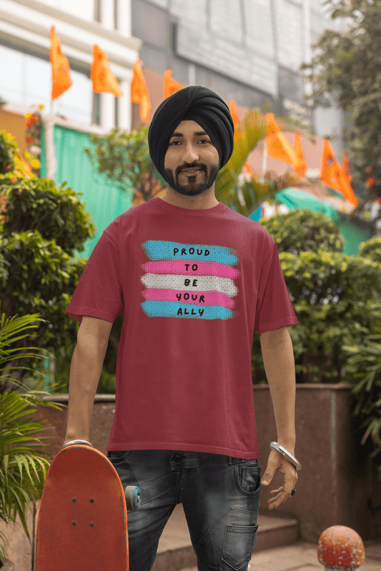 Proud to be Your Ally Men’s Premium Heavyweight Tee - Belong + Thrive